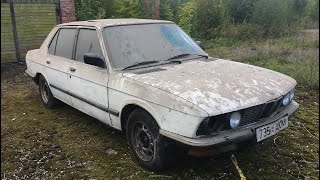 Starting 1986 BMW E28 524TD After 17 Years  Test Drive [upl. by Maurie]