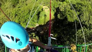 Monteverde Cloud Forest  Mega Tarzan Swing  100 Adventure  Costa Rica [upl. by Millford]