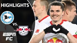 RB Leipzig closes on Bayern Munich with win vs Arminia Bielefeld  ESPN FC Bundesliga Highlights [upl. by Hoo]