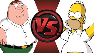 PETER GRIFFIN vs HOMER SIMPSON Cartoon Fight Club Episode 11 [upl. by Nyraa621]