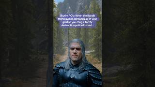 He gonna understand who the Dragonborn is today… skyrim skyrimmemes skyrimse witcher [upl. by Yarrum]