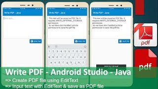 Write PDF  Android Studio  Java [upl. by Oilasor]