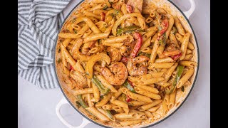 How to make the best rasta pasta Jamaican style recipe [upl. by Janot]