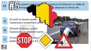 examen théorique permis de conduire Belgique 2023 ✅ 50 Questions examen code de la route test BE 5 [upl. by Huff293]