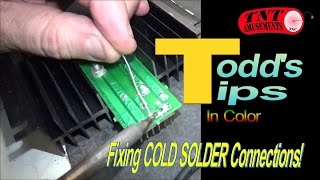 981 REFLOWING SOLDER on HEADER PINS A TNT Amusements TODDquotS TIPS [upl. by Klarika]