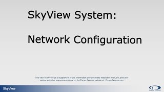 Configuring the Network in a SkyView System [upl. by Klemens]