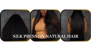 Silk Press at home on Natural Hair [upl. by Airamahs13]