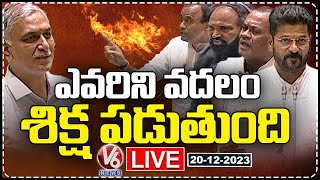 LIVE  Congress Leaders Serious Warning To Harish Rao In Assembly  V6 News [upl. by Amsirhc]