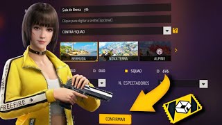 COMO CRIAR SALA PERSONALIZADA COM GELO INFINITO PARA JOGAR X1 COM SEU AMIGO NO FREE FIRE [upl. by Calley]