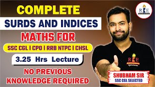 COMPLETE SURDS AND INDICES FOR SSC CGL CRACK SSC CGL IN FIRST ATTEMPT [upl. by Lenno458]