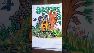 Fairy house drawing 🏚️✨ fairyhouse drawing [upl. by Atnaloj]