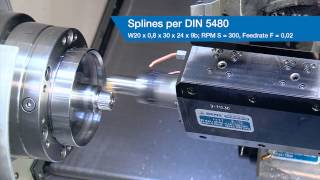 LinA Live Tool Lathe Broach Video [upl. by Ernesta588]