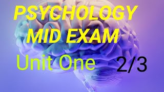 ADDIS ABEBA UNIVERISTY GENERAL PSYCHOLOGY MID EXAM FROM CHAPTER ONE Psychology mid Exam [upl. by Lucania]