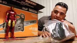 Echo means business Timberwolf CS 590 unboxing and accesories [upl. by Nrubyar]