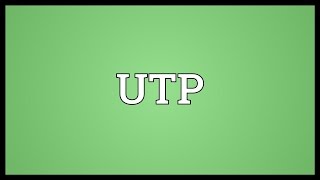 UTP Meaning [upl. by Zilevi]