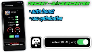 TBoost  Game Booster for LowEnd Phones Ram Optimization amp Get High FPS on Any Game [upl. by Fasto404]