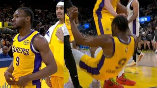 BRONNY JAMES IN LAKERS DEBUT TRIED POSTER DUNK amp THEN MISSES FULL DEBUT HIGHLIGHTS [upl. by Neve]