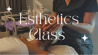 Sit w me in Esthetics Class  Facial Demo  Esthetician School Vlog [upl. by Weksler20]