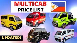 Multicab Price List Philippines  RUSCO  Suzuki Carry  Second Hand  Surplus  2020  2021 Updated [upl. by Red834]