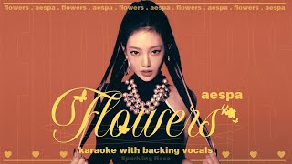 aespa 에스파 Flowers  Karaoke with Easy Lyrics Color Coded Lyrics  RomHanEng [upl. by Polad]