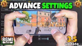 ALL NEW BASIC amp ADVANCE SETTINGS  CONTROLS🔥 35 UPDATE  BGMI PUBG Mobile [upl. by Oflunra20]