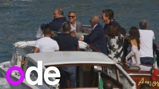 George Clooney prewedding pictures Actor and wifetobe Amal Alamuddin seen in Venice [upl. by Rossy]