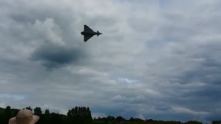 Eurofighter Typhoon at Welshpool Airshow 2015 [upl. by Obmar]