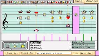 Taiyou Iwaku Moeyo Chaos Haiyore NyarukoSan OP  Mario Paint Composer [upl. by Atilrak709]