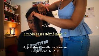 Démêlage cheveux crépus après 4 mois sans entretien [upl. by Nolie]