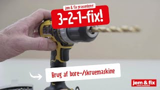 Brug af boreskruemaskine  jem amp fix [upl. by Arlon]