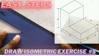 How to draw an Isometric Projection  Exercise 5 Beginners [upl. by Gaivn361]