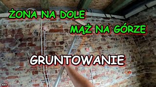 GRUNTOWANIE ŚCIAN DO TYNKÓW REMONT STAREGO DOMU VLOG BUDOWA 253 [upl. by Allain]