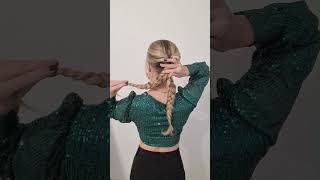 ✨ASTUCE COIFFURE RAPIDE CHIGNON AVEC TRESSES POUR LES FETES✨ chignon de soirée simple a faire [upl. by Oreves]