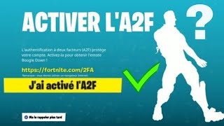 Comment activer LA2F sur fortnite [upl. by Aicarg]