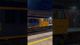 My favourite Electric Locomotive GBRF Liveried 92028 sat at my local Station past midnight [upl. by Wallace25]