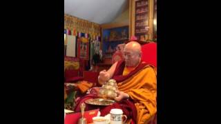 Mandala offering by HH Drikung Kabgon rinpoche [upl. by Dnumde]