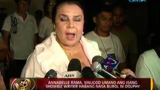 24oras Annabelle Rama sinugod umano ang isang showbiz writer habang nasa burol ni Dolphy [upl. by Ilarrold473]