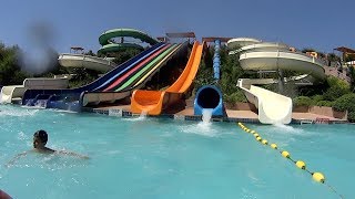 Tunnel Freefall Water Slide at Aqua Dream Water Park [upl. by Malita471]