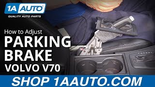 How to Adjust Parking Brake Cable 0007 Volvo V70 [upl. by Arraeis]