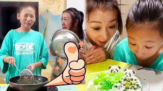 The green juice jelly bowl made by Ning Wei is so deliciousfoodparentingfunny [upl. by Etnaud]