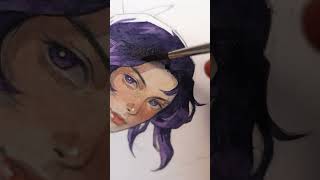 Artist Kelogsloops painting anime drawing draw painting watercolor kickstarter art shorts [upl. by Fachanan]