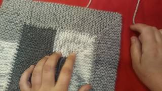 How to knit the Easiest mitered corner EVER part 2 no wampt [upl. by Annoda]