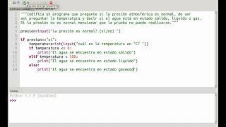 Estados del agua  programa python condicionales anidados [upl. by Arah943]