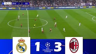 Real MadridMilan 13  UEFA Champions League 202425  Highlights della Partita [upl. by Ecertal]