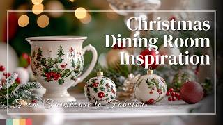 From Farmhouse to Fabulous English Country Cottage Christmas Dining Room Inspiration [upl. by Pressey]