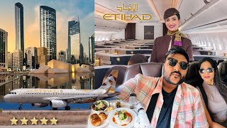 Flying Luxurious Etihad Airways  Dubai to Kolkata World’s Best Airline Unlimited food amp Beverages [upl. by Casabonne]