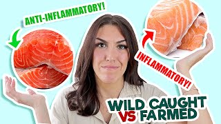 WILD CAUGHT SALMON vs FARM RAISED SALMON Nutrition Differences Benefits Colour [upl. by Stepha]