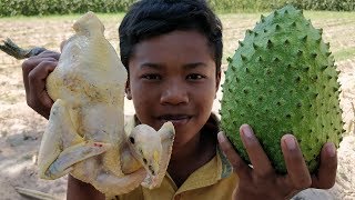 Delicious Roasted Chicken With Soursop  Chicken Cooking With Soursop [upl. by Maris]