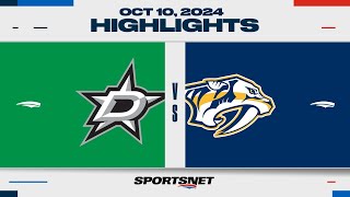 NHL Highlights  Stars vs Predators  October 10 2024 [upl. by Aij485]