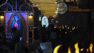 Peregrinación Antorchas en Fresnillo 11 de diciembre 2016 [upl. by Ahsoem407]